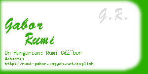 gabor rumi business card